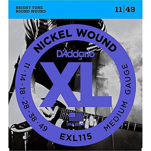 D'Addario EXL115 Nickel Electric Guitar Strings for Blues & Jazz - Perfect for Smooth Tones & Expressive Playing
