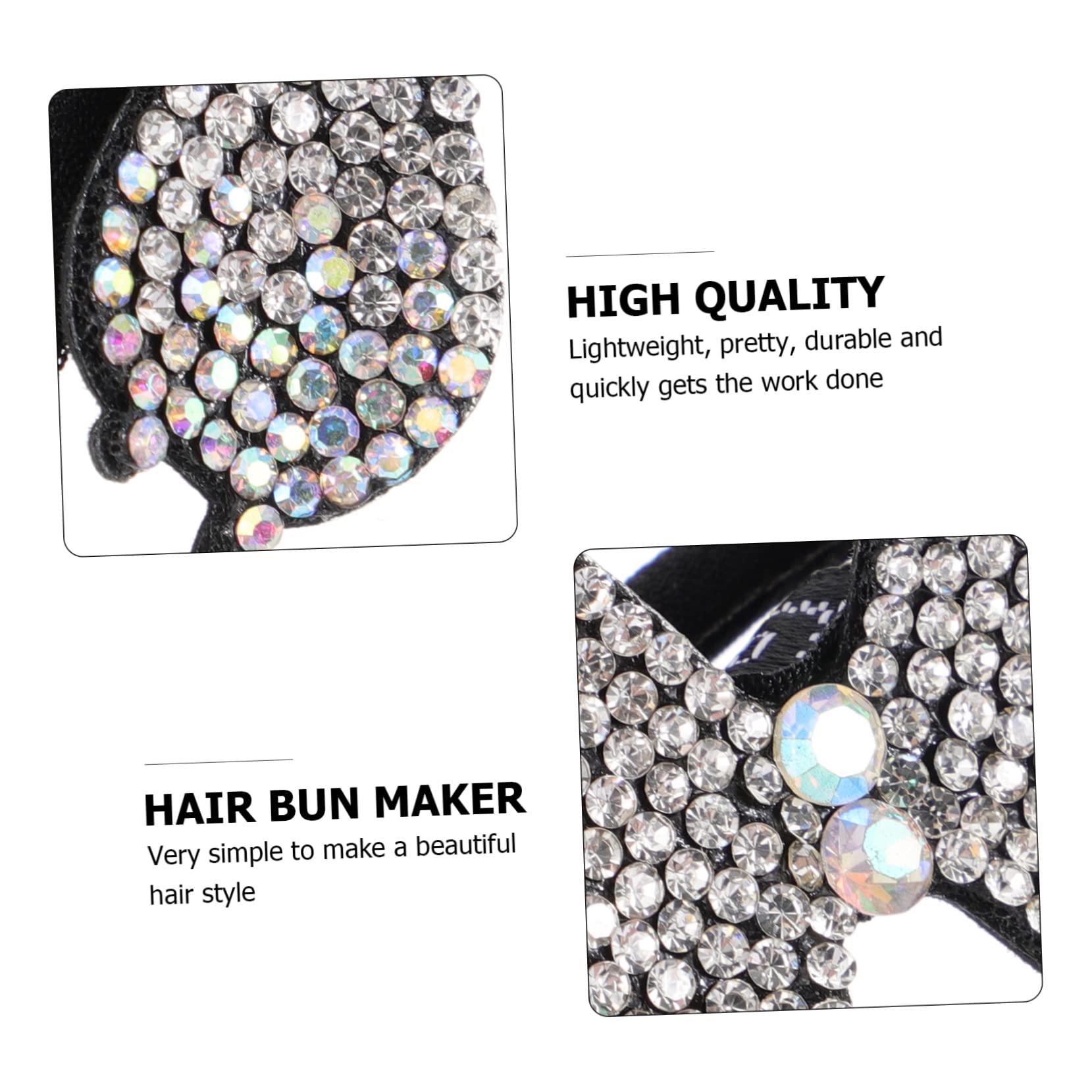 BIUDECO Silver Butterfly Bun Curler - Hair Bun Shaper & Crystal Bun Maker for Elegant Updos - Perfect for Weddings, Parties & Everyday Chic Hairstyles