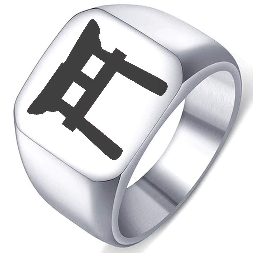 Handcrafted Japanese Shinto Torii Gate Stainless Steel Ring - Laser Engraved & Polished Jewelry for Men & Women - Perfect for Spiritual Gifts, Wedding Bands & Unique Fashion Accessories