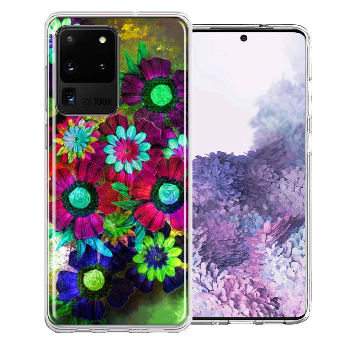 Samsung Galaxy S20 Ultra Phone Case - Colorful Daisies Design Double Layer Protective Cover for Shock Absorption | Perfect for Everyday Use, Travel & Outdoor Activities