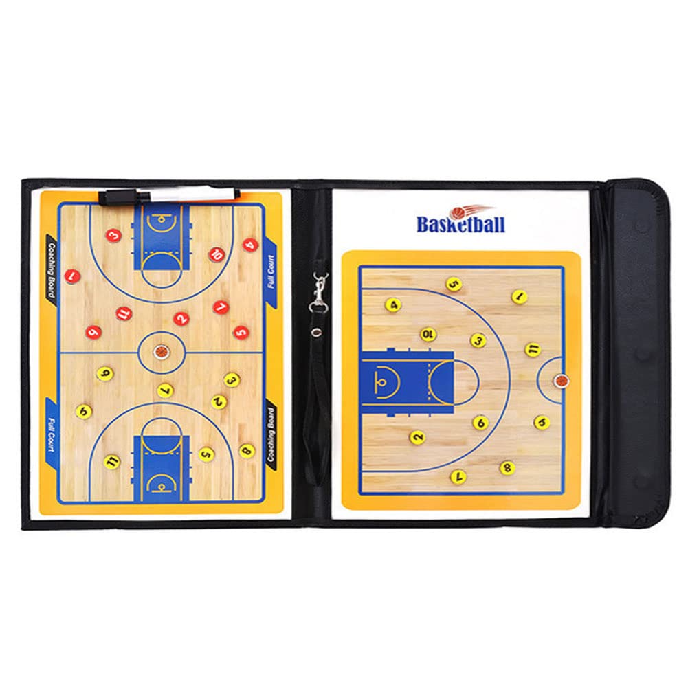 YZDKJDZ Magnetic Basketball Coaching Board - Two-Sided Full & Half Court Dry Erase Strategy Board for Coaches | Perfect for Game Planning, Team Training & Tactical Sessions