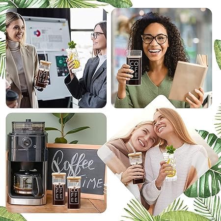 Sroxzy 350ml Mason Jars with Glass Straws & Airtight Wooden Lids - Reusable Drinking Glasses for Juice, Iced Tea, Smoothies, Beer & Cold Coffee - Perfect Travel Tumbler for Picnics, Office & Home Use - Pack of 1