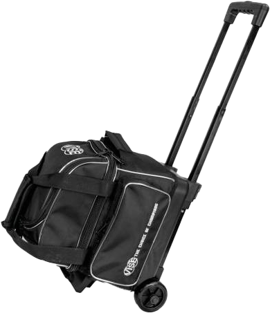 Premium Black Bowling Ball Roller Bag with 1 Ball Capacity - Perfect for League Play, Tournaments & Practice Sessions