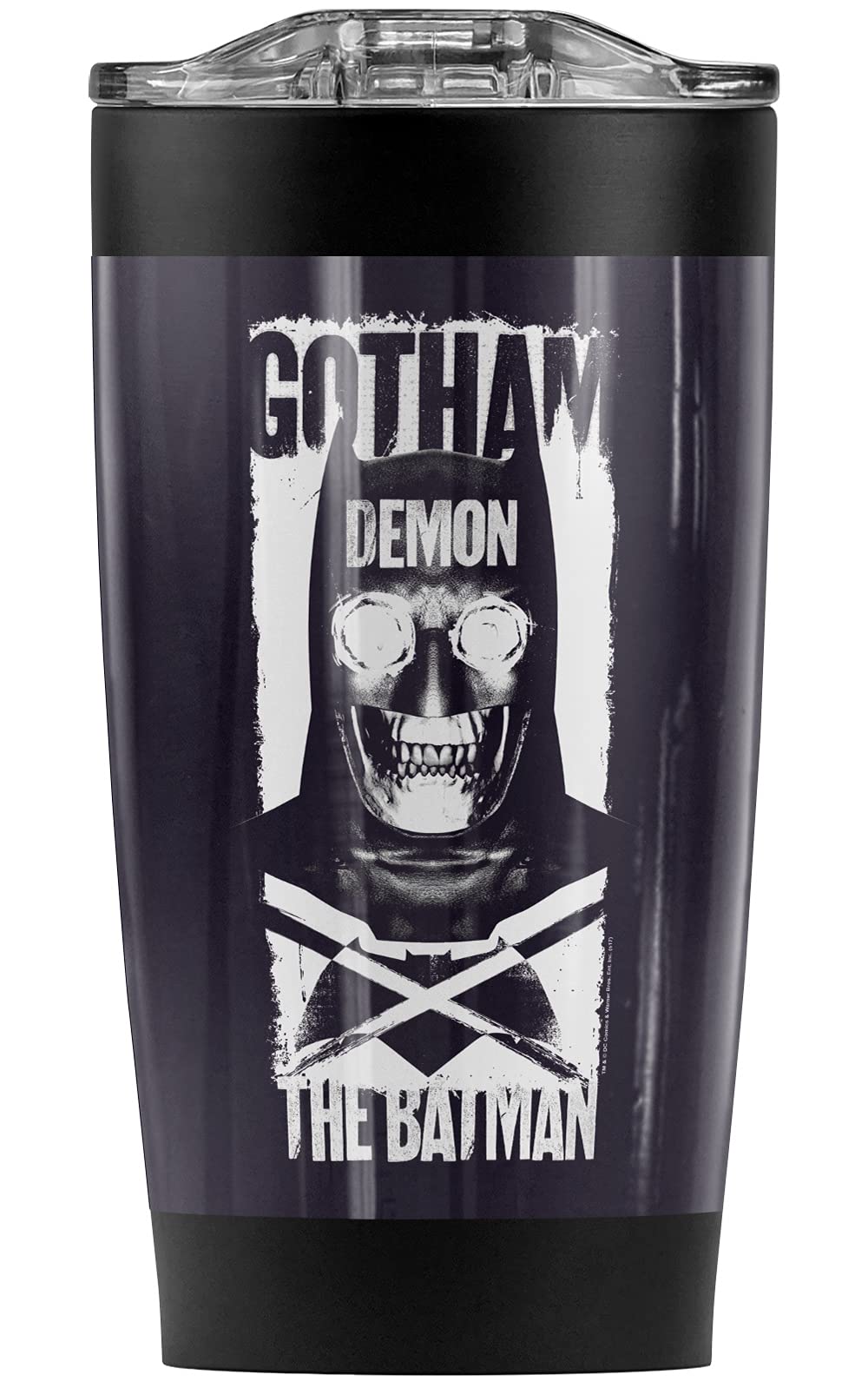 Batman vs Superman Demon Bat Stainless Steel Tumbler 20oz - Vacuum Insulated Travel Mug with Leakproof Lid - Keeps Hot & Cold for Hours - Perfect for Coffee, Tea, Iced Drinks at Home, Office or Gym