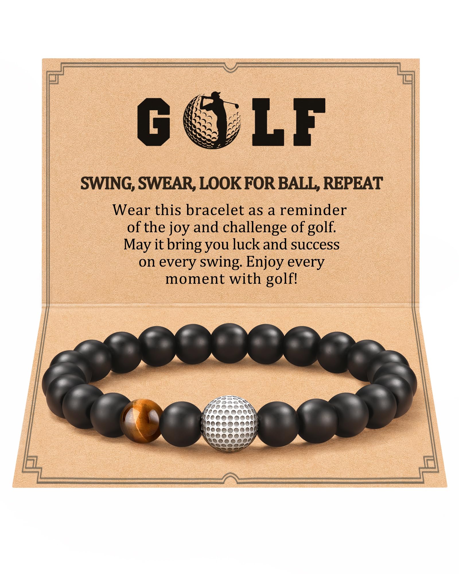 Stylish Golf Bracelet for Men - Premium Golf Accessories & Unique Christmas Birthday Gifts for Golf Lovers - Perfect for On-Course Wear & Casual Everyday Style