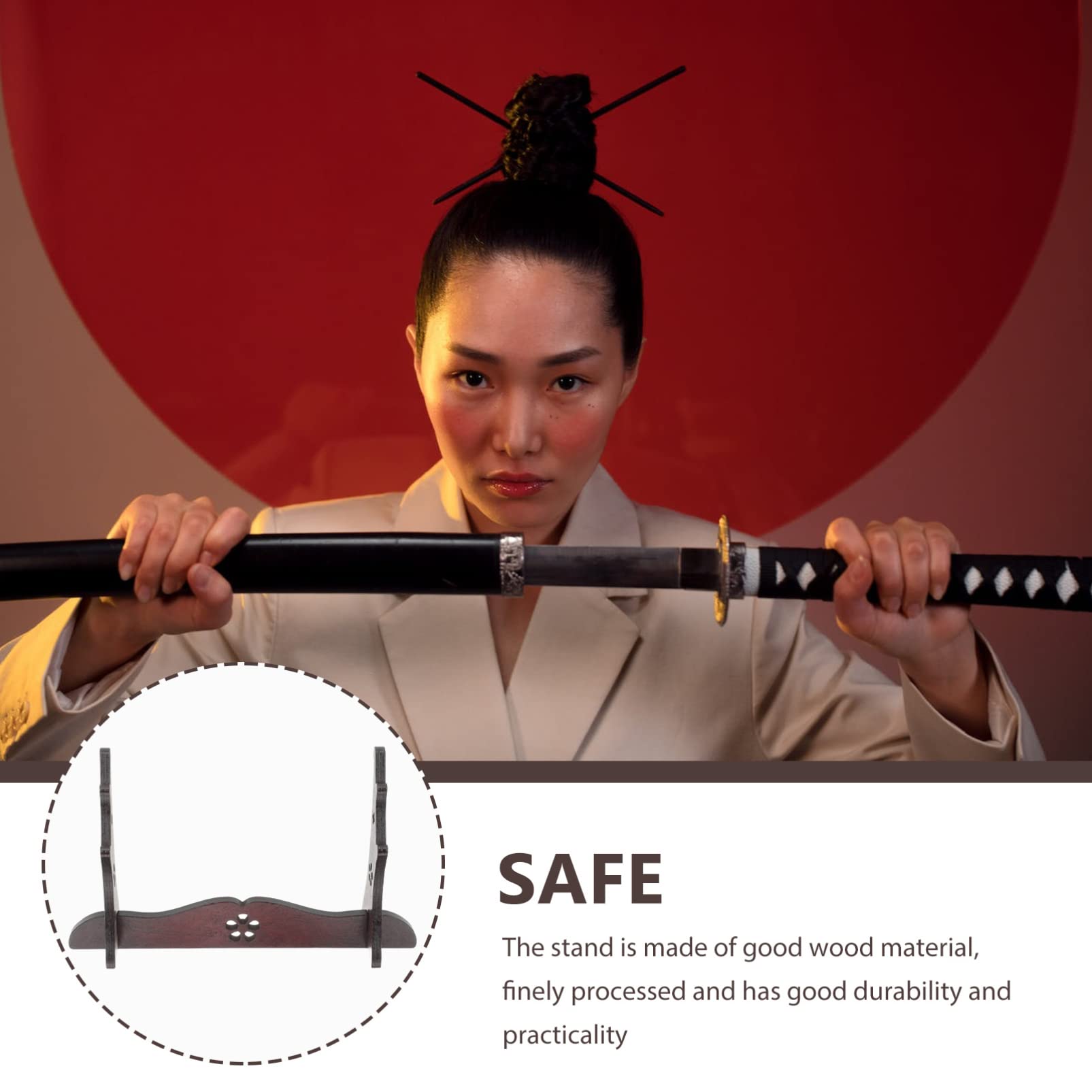 Premium Wooden Shelf Bracket Stand - Single-Tier Flute & Piccolo Organizer Rack for Musical Instruments | Wall Mount or Desk Topper | Perfect for Home Decor, Samurai Sword Display & Household Storage