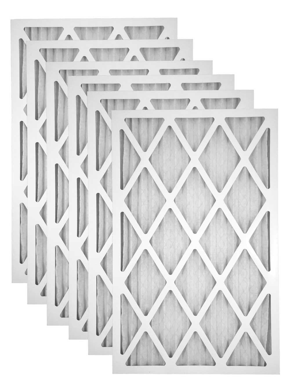 Atomic 12x25x2 MERV 13 Pleated AC Furnace Air Filters - 6 Pack | High Efficiency HVAC Replacement Filters for Home & Office Air Purification