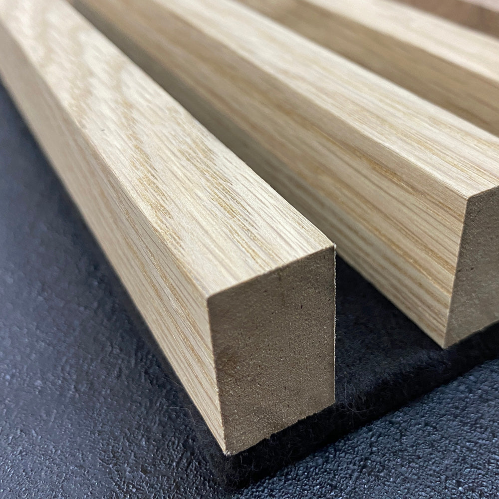 WOODFLEX Flexible Acoustic Battened Wood Slat Panel - 3-Sided Full Wrap Oak Veneer - 2700mm x 600mm - Soundproof Wall Paneling for Home Theater, Office & Studio