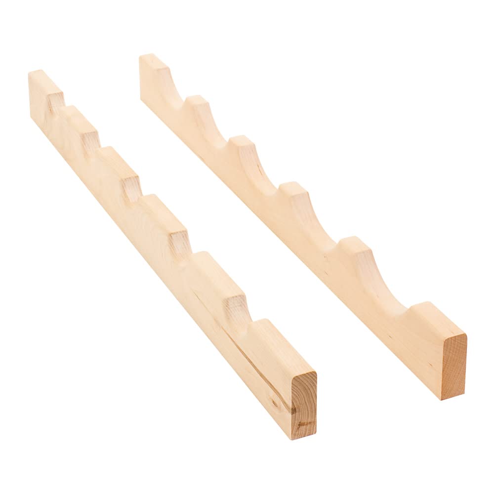 Hardware Resources BR48 Maple Wood Wine Bottle Rack - 12 Bottle Capacity for Kitchen, Bar, or Wine Cellar Storage