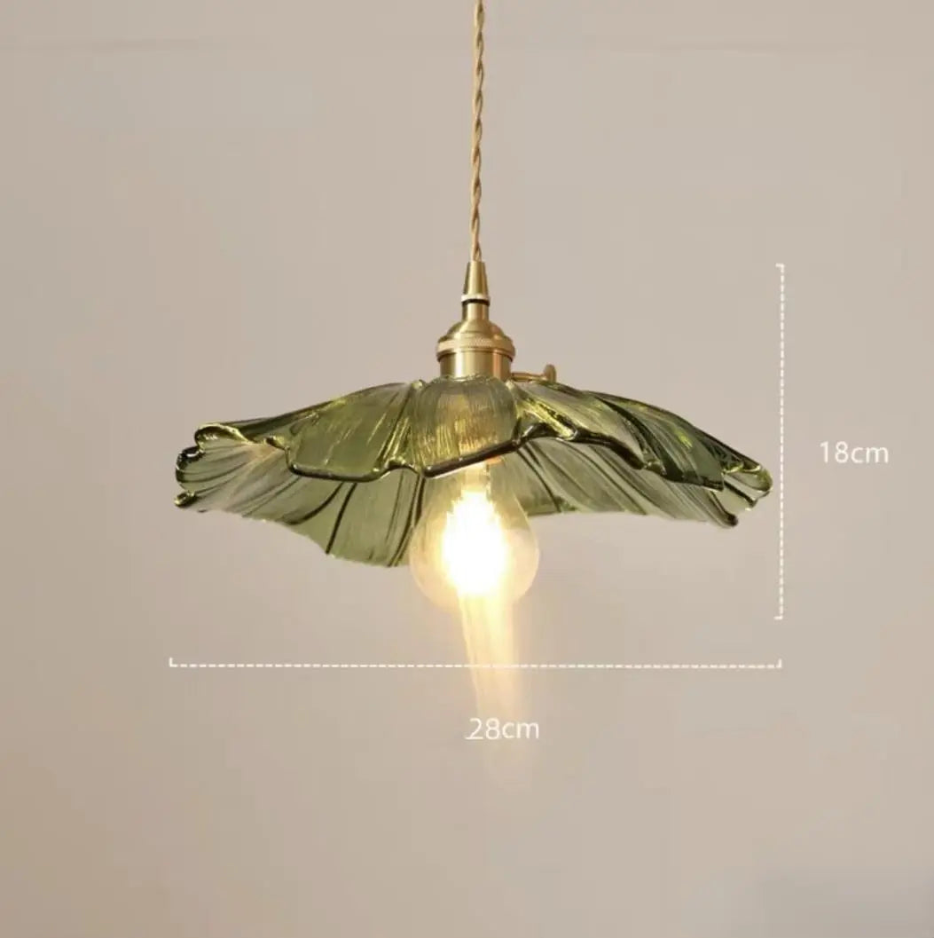 Modern Glass Flower Pendant Lights - Elegant Floral Ceiling Lighting for Dining Room, Kitchen Island & Bedroom Decor - Energy Efficient LED Chandelier for Home & Office