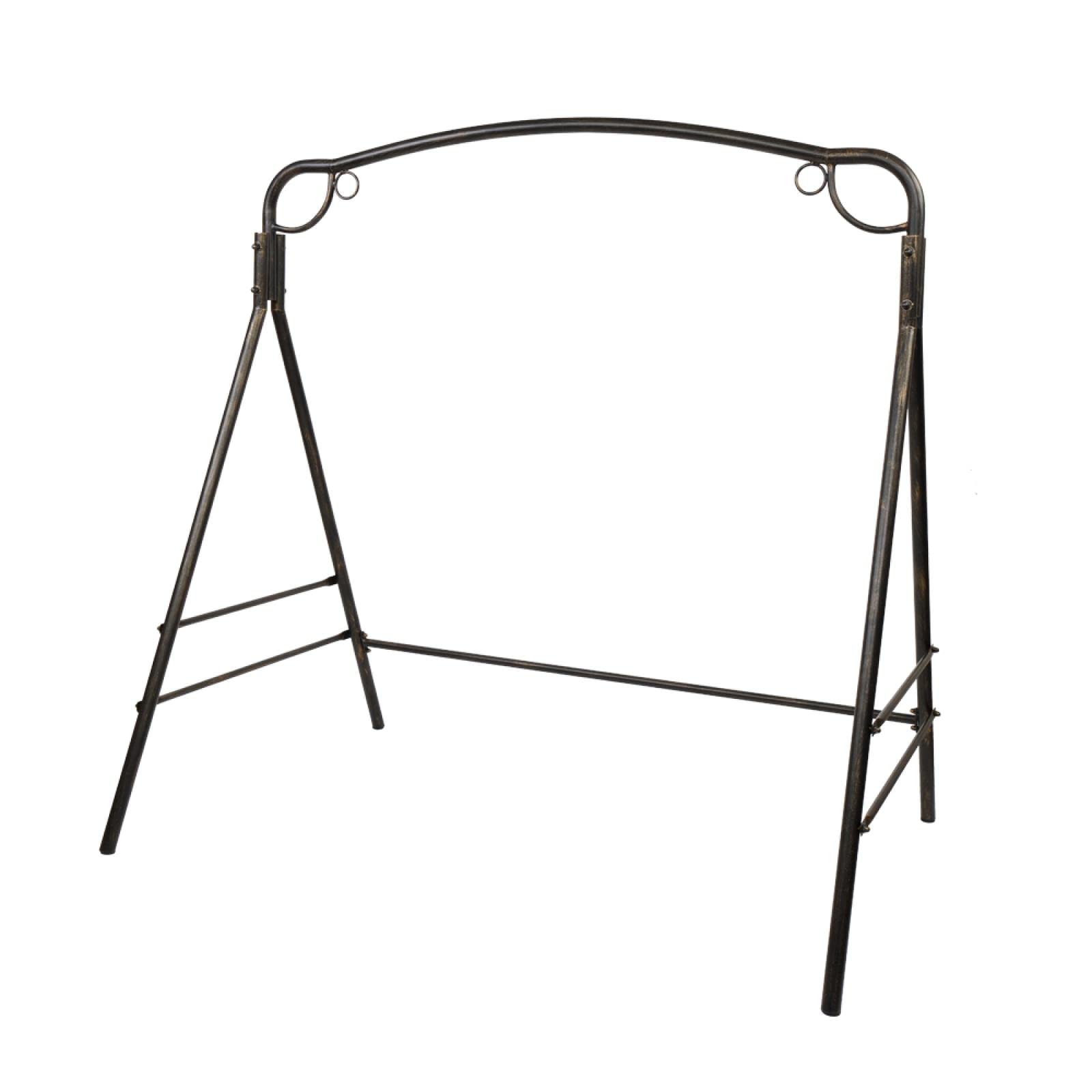 LALAHO Outdoor Garden Iron Swing Frame - Bronze Patio Furniture for Backyard, Porch, or Garden Relaxation