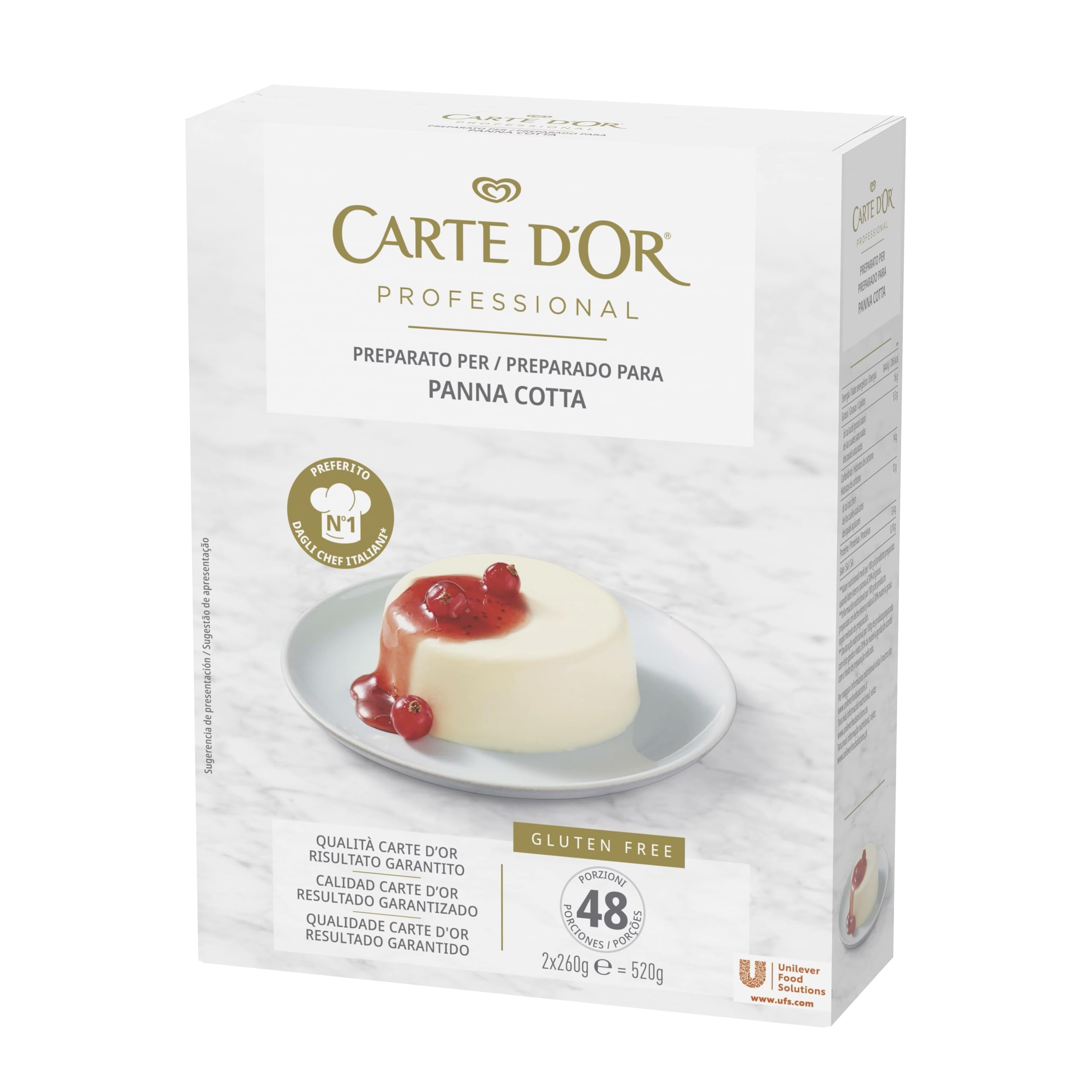 Premium Carte D'or Panna Cotta Powder Mix - Authentic Italian Dessert Compound for Creamy Homemade Panna Cotta | Perfect for Dinner Parties, Italian-Themed Events & Gourmet Dessert Lovers