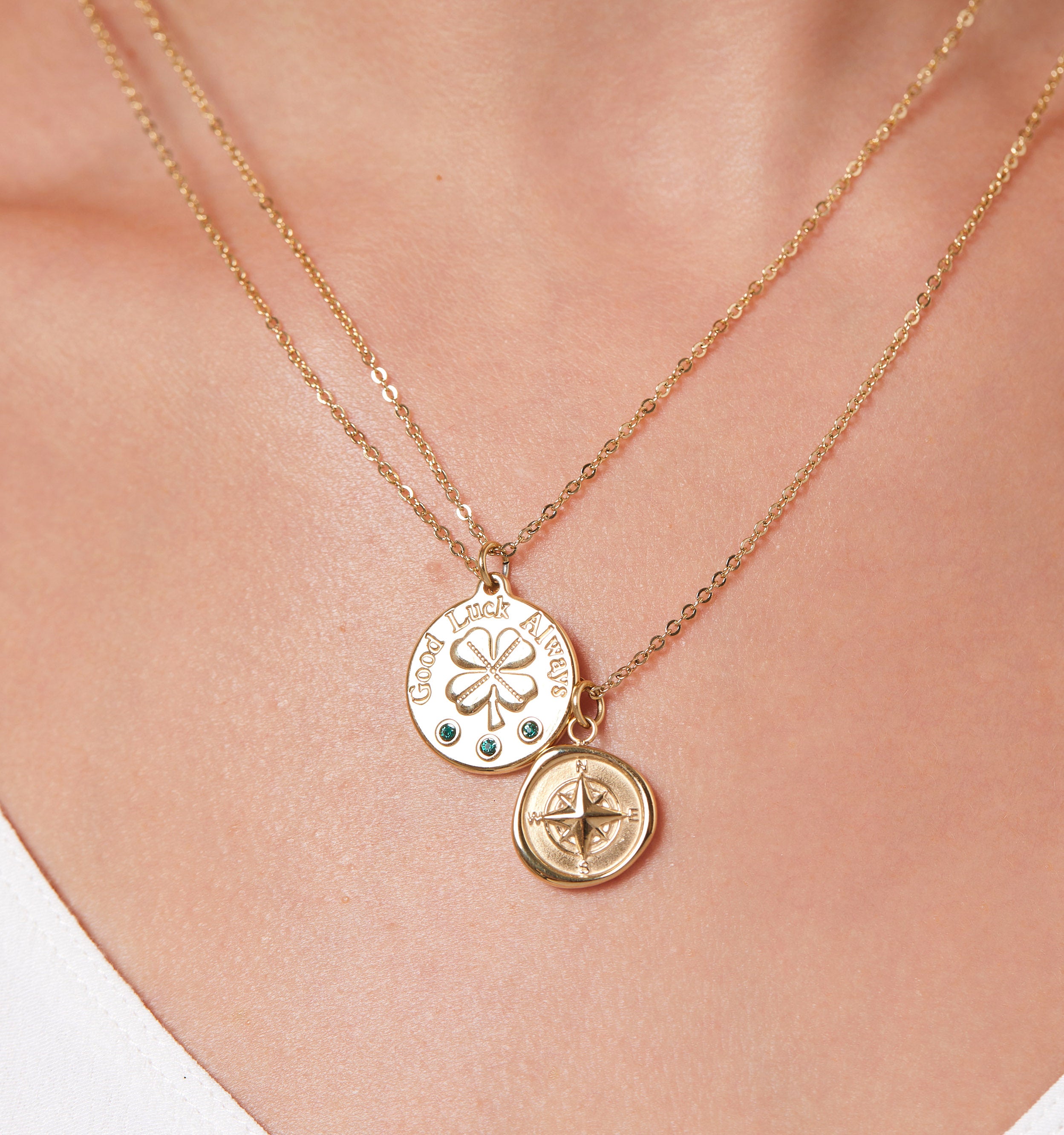 Clover Necklace for Women - Lucky Four Leaf Clover Pendant Jewelry - Perfect for St. Patrick's Day Gifts & Everyday Wear