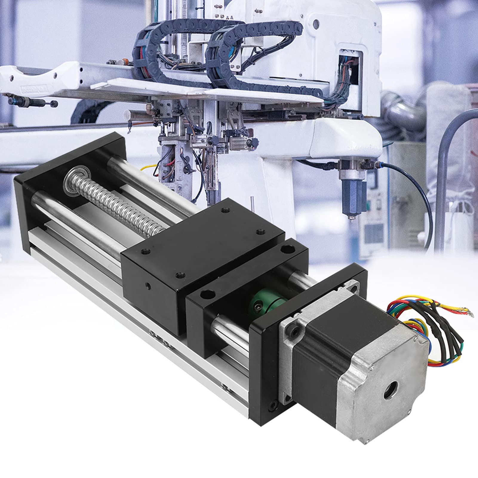 Nema23 Stepper Motor Linear Rail Guide Ballscrew - 100mm Travel Length, 1605 Ball Screw Sliding Table for 3D Printer, CNC Machine & DIY Projects | High Precision Linear Motion System for Automation Equipment