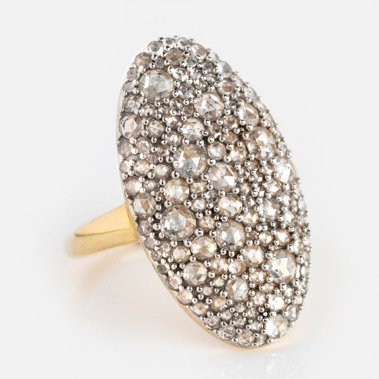 14K Solid Gold Bella Diamond Navette Ring for Women - Elegant Vintage Style Wedding, Engagement & Anniversary Jewelry Gift