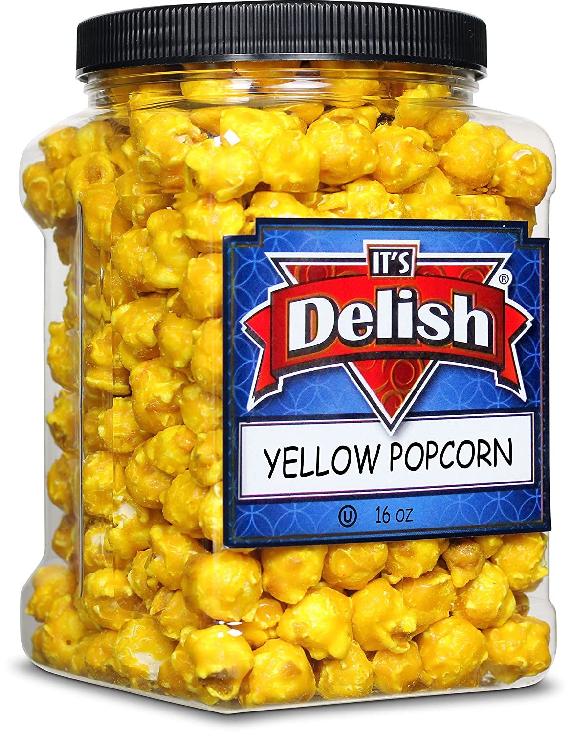 Yellow Banana Popcorn 16 Oz Jumbo Container - Sweet & Crunchy Snack for Movie Nights, Parties & On-the-Go Munching