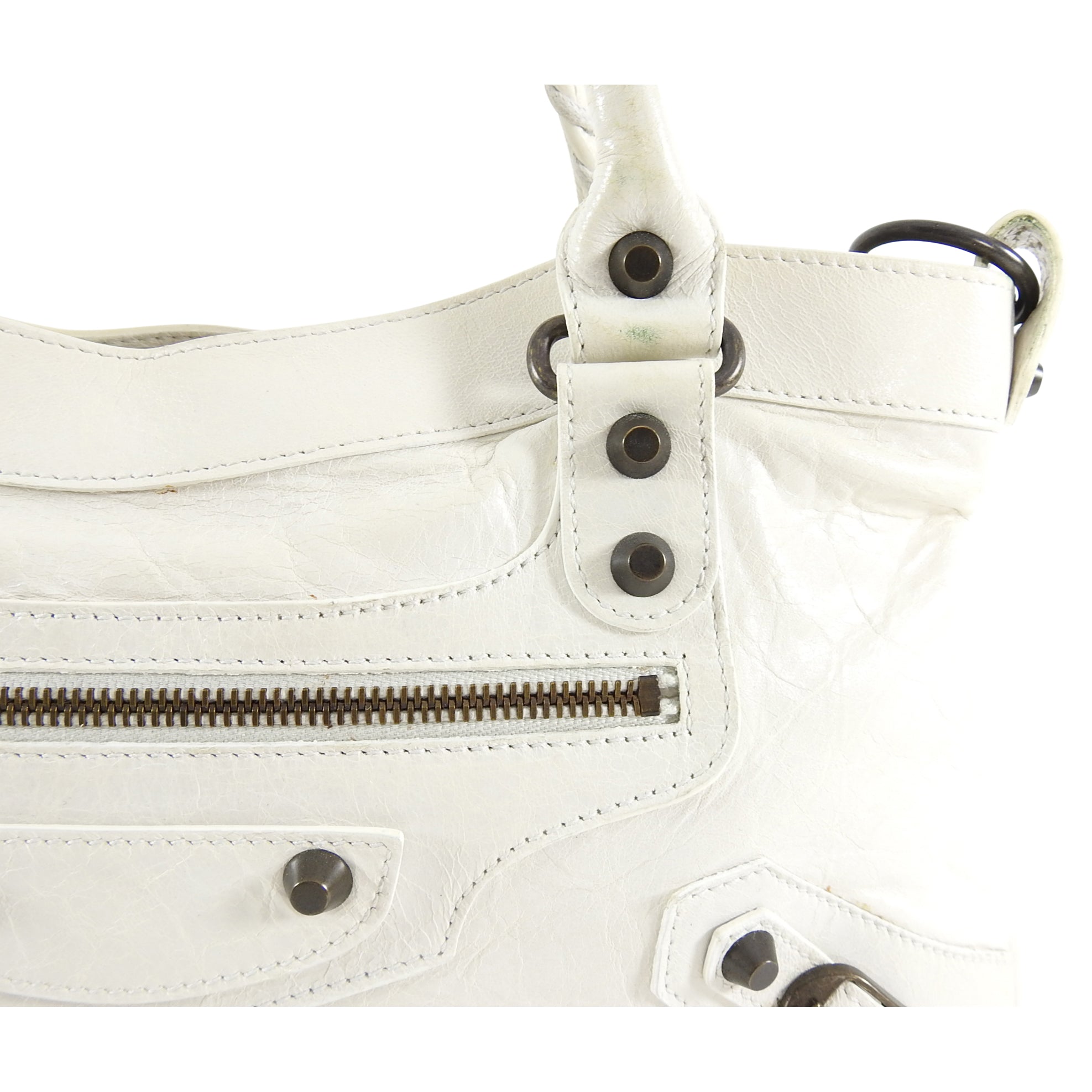 Balenciaga Ivory Motocross Classic First Bag - Luxury Designer Handbag for Women | Perfect for Parties, Date Nights & Fashion Events