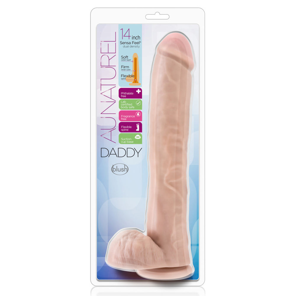 Au Naturel Daddy 14 Realistic Sensa Feel Dual Density Dildo - Lifelike Adult Toy for Couples & Solo Play - Perfect for Sensual Exploration & Intimate Pleasure