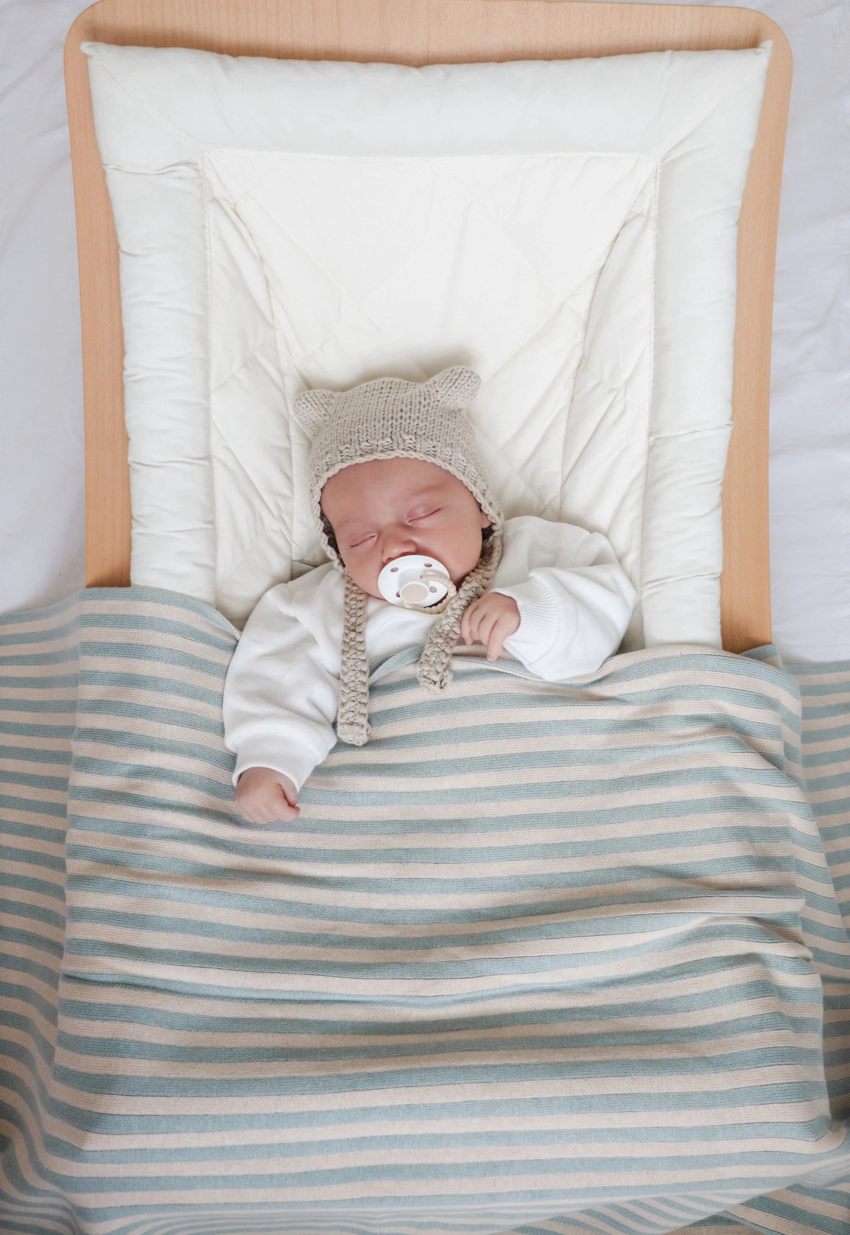 Pop Ya Tot Beary Knit Bonnet Biscuit - Cozy Baby Knit Hat for Newborns & Toddlers - Perfect for Winter Outfits, Photoshoots, and Nursery Essentials