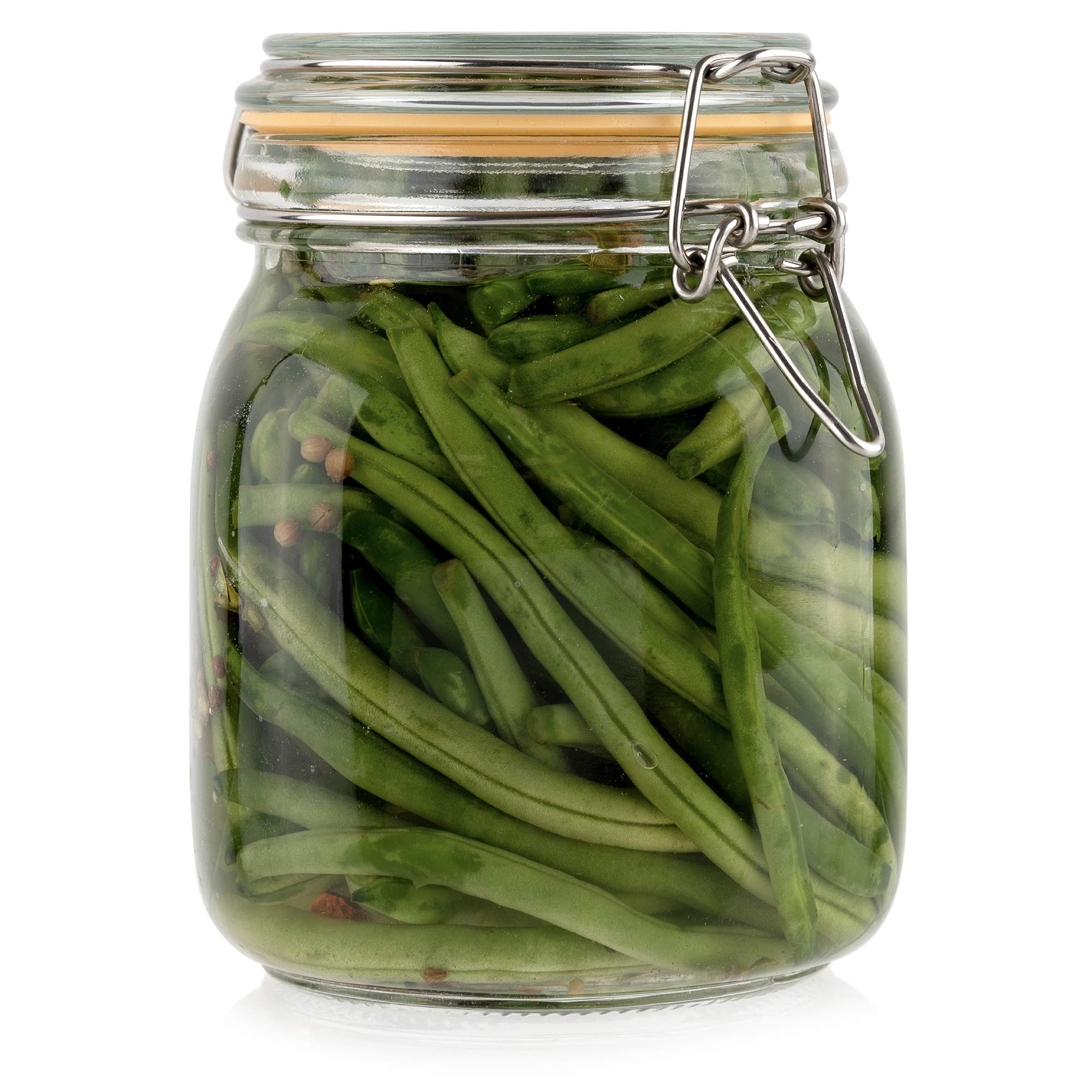 **Galashield 32 oz Glass Jars with Airtight Lids - Leak Proof Food Storage Containers for Kitchen, Pantry & Meal Prep - Ideal for Dry Goods, Spices, Coffee & More**
