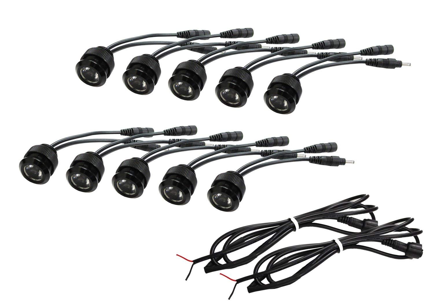 3000K Yellow 30W High Power Flexible LED Daytime Running Lights & Puddle Lamps Kit - Durable Waterproof Car Lighting for Trucks, SUVs, Jeeps (Easy Installation, Enhanced Visibility)