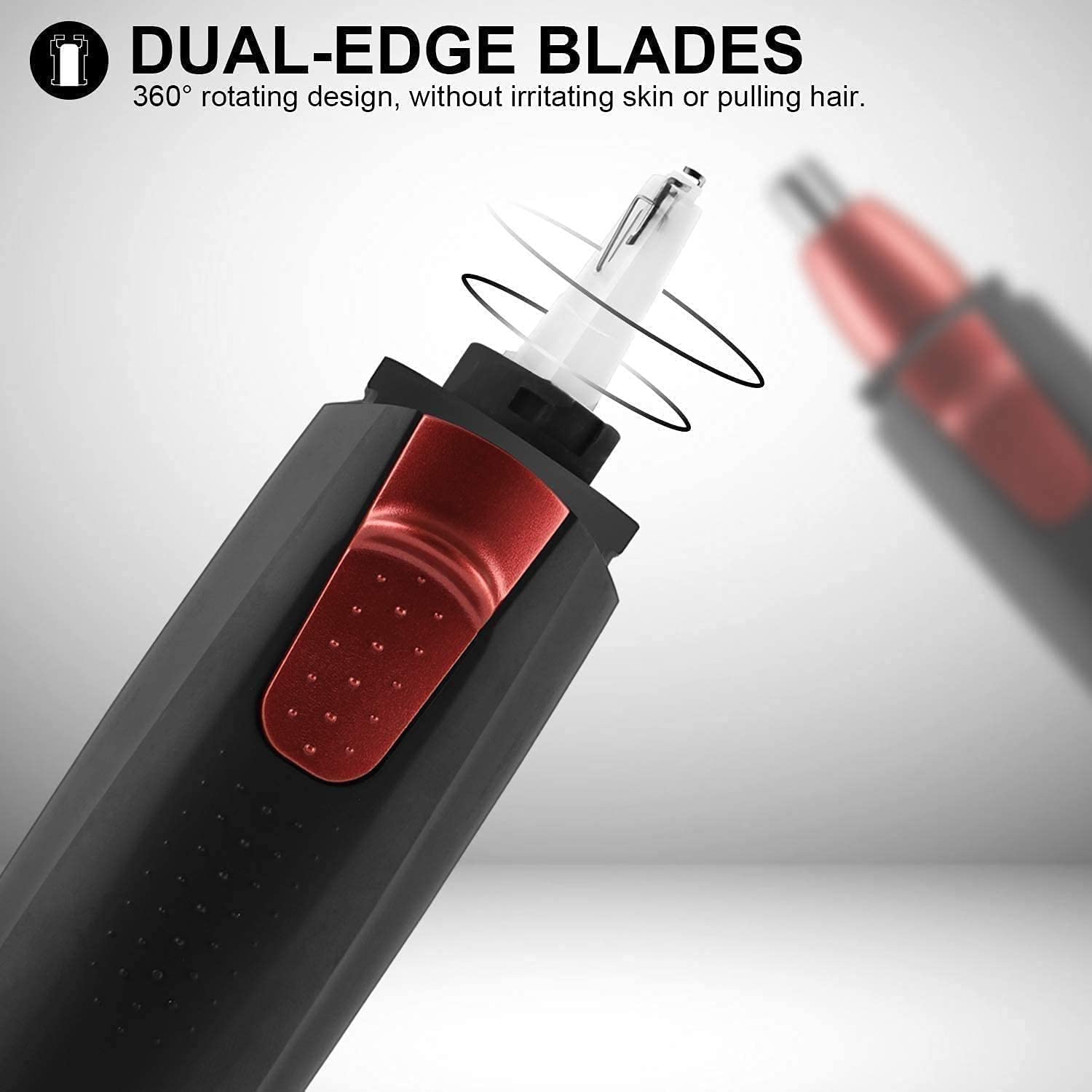 Premium Nose & Ear Hair Trimmer for Men & Women - Stainless Steel Dual Edge Blades, Waterproof & Rechargeable - Perfect Grooming Kit for Travel, Home Use & Gift for Dad/Boyfriend
