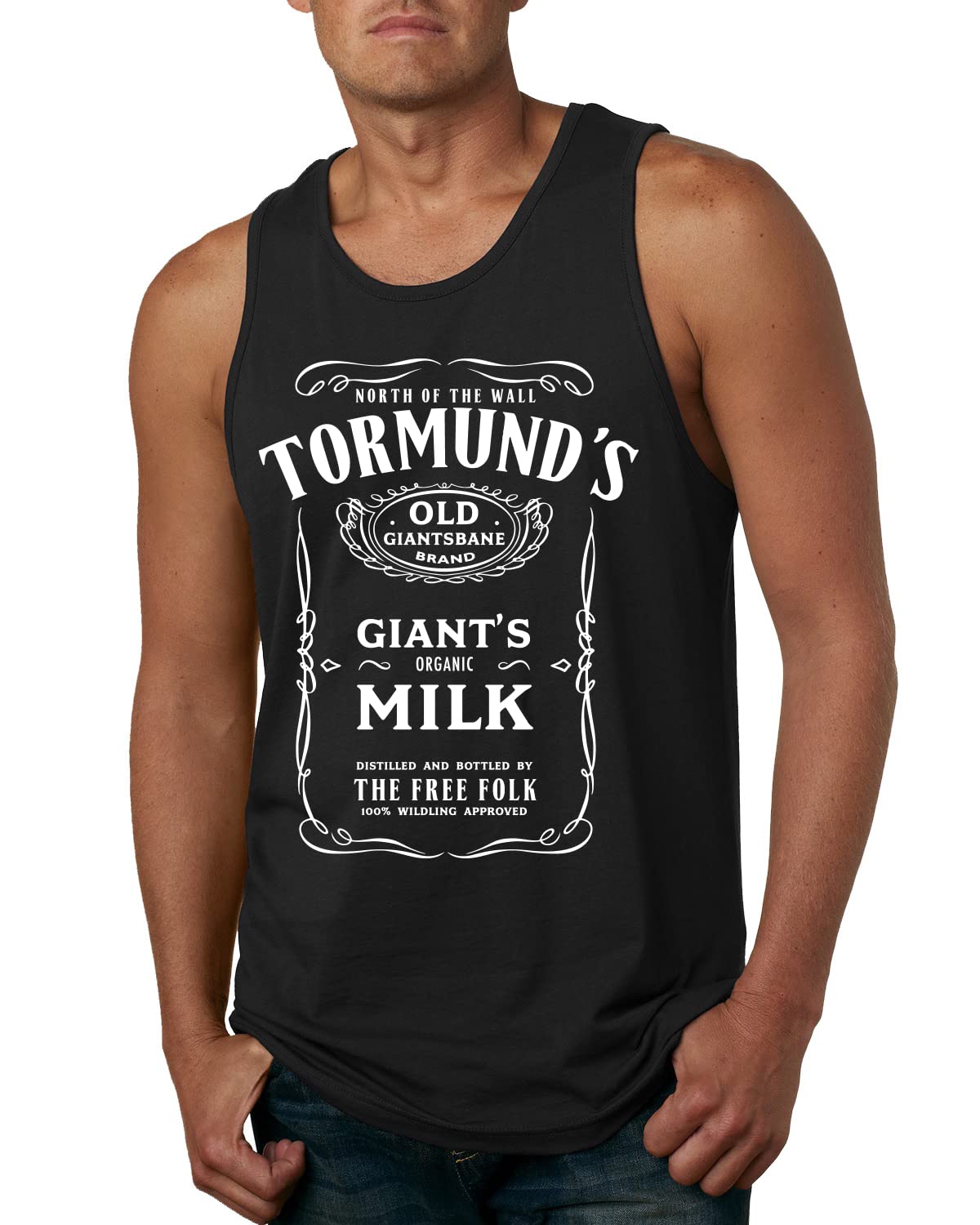 Tormund's Milk Old Giantsbane Organic Cotton Graphic Tank Top for Men - Game of Thrones Inspired Pop Culture Tee - Perfect for Cosplay, Conventions, and GoT Fan Events