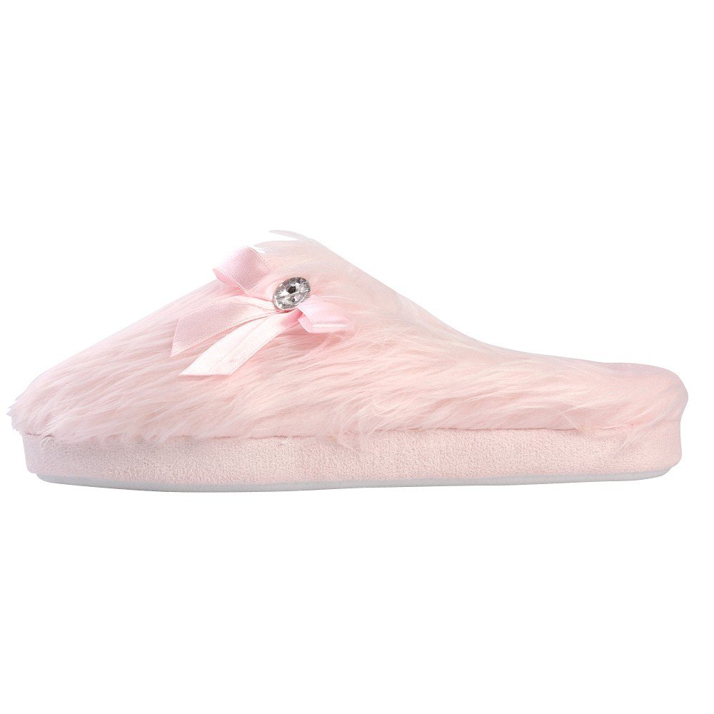 Women's Plush Memory Foam Slippers - Soft Indoor House Shoes with Fringe Detail, Non-Slip Sole for Bedroom & Home Comfort (Pink) - Perfect for Relaxing, Lounging & Cold Winter Nights