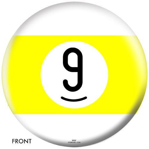 OnTheBallBowling Billiards Bowling Ball - Yellow Stripe 9 Ball for Professional & Casual Play - Perfect for Bowling Alleys, Game Rooms & Home Entertainment