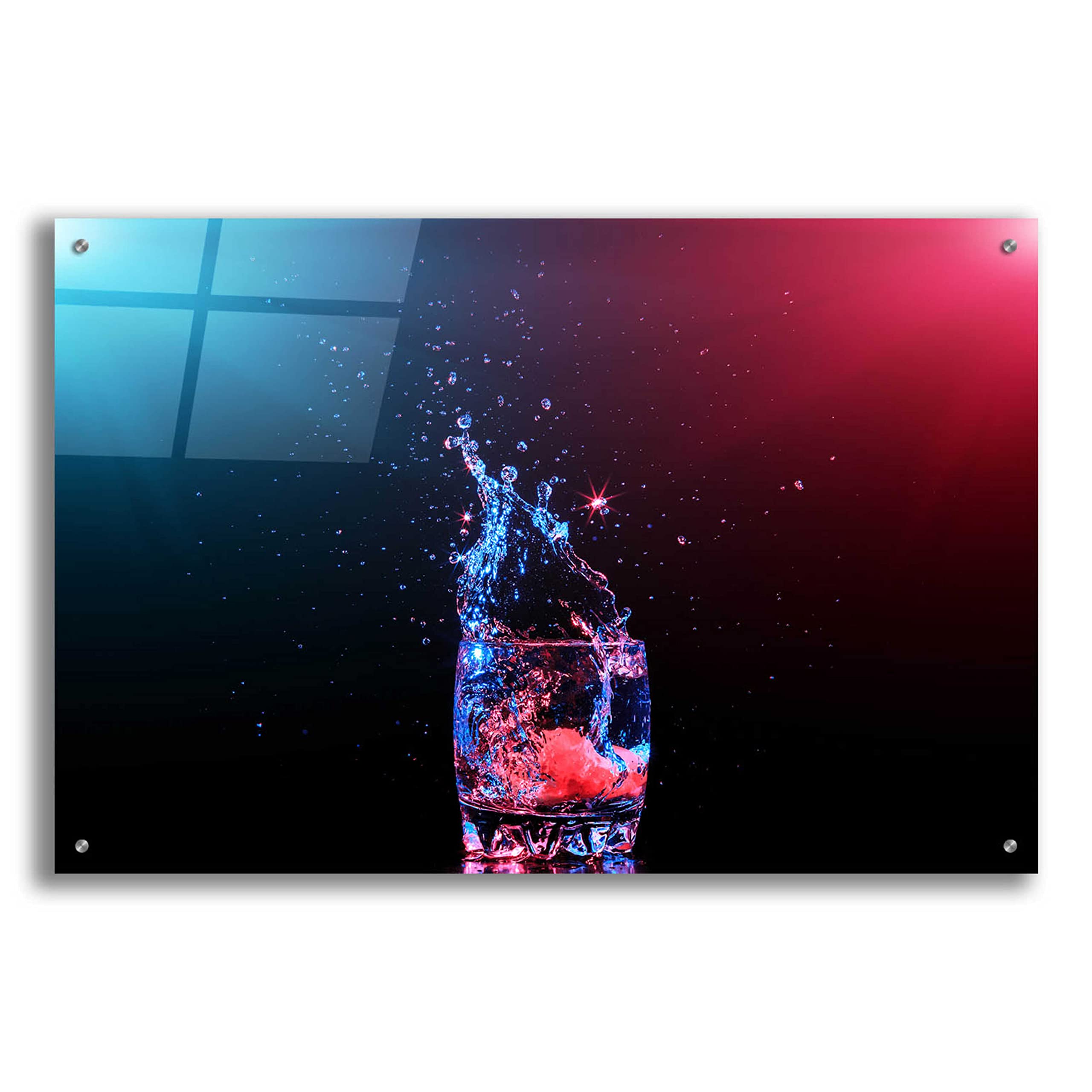 Epic Art 'Galaxy Splash' Acrylic Glass Wall Painting - 36x24 Inches Modern Space Themed Home Decor - Perfect for Living Room, Bedroom or Office Wall Art