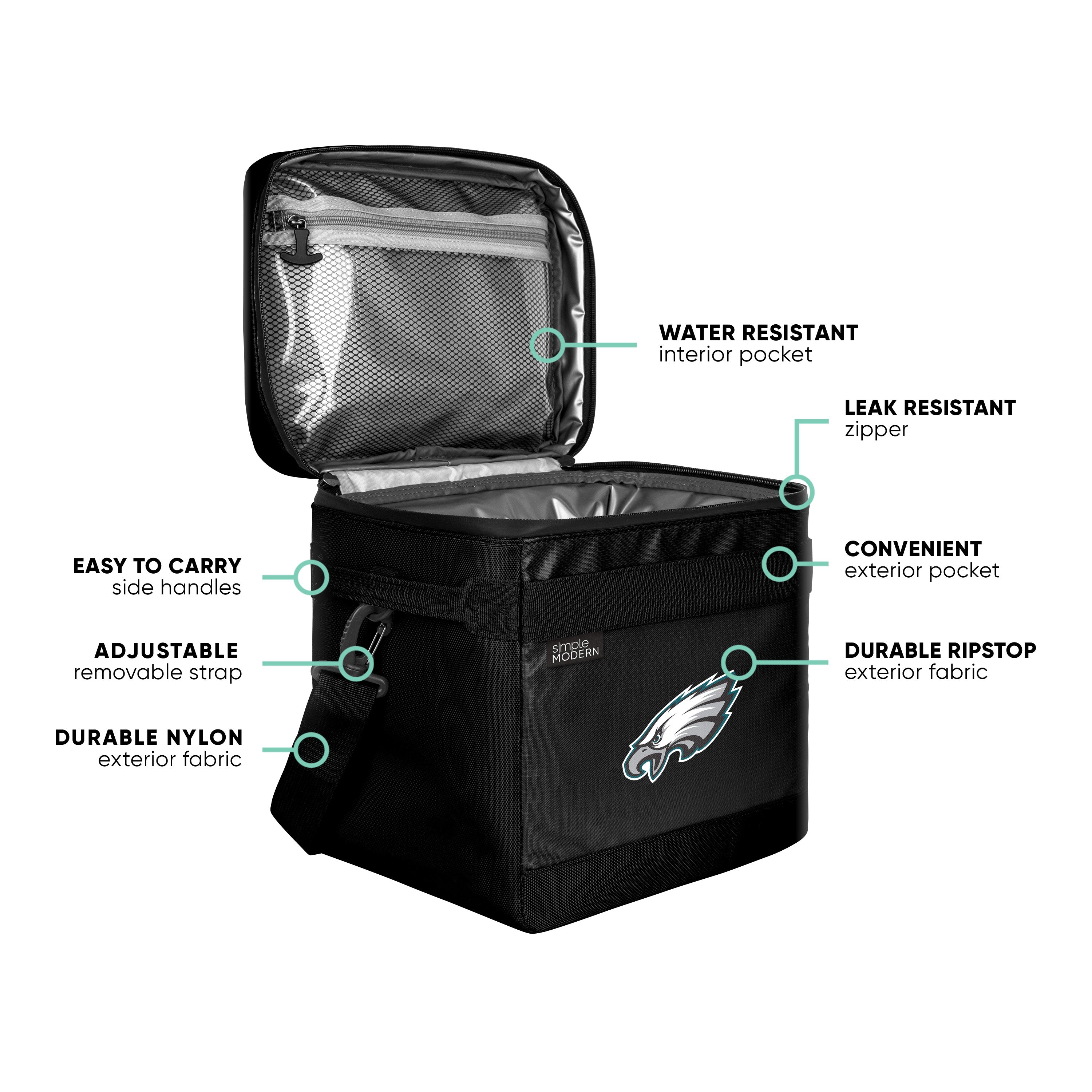 NFL Insulated Soft Cooler Bag - 12 Can Portable Cooler for Picnics, Tailgating & Outdoor Adventures