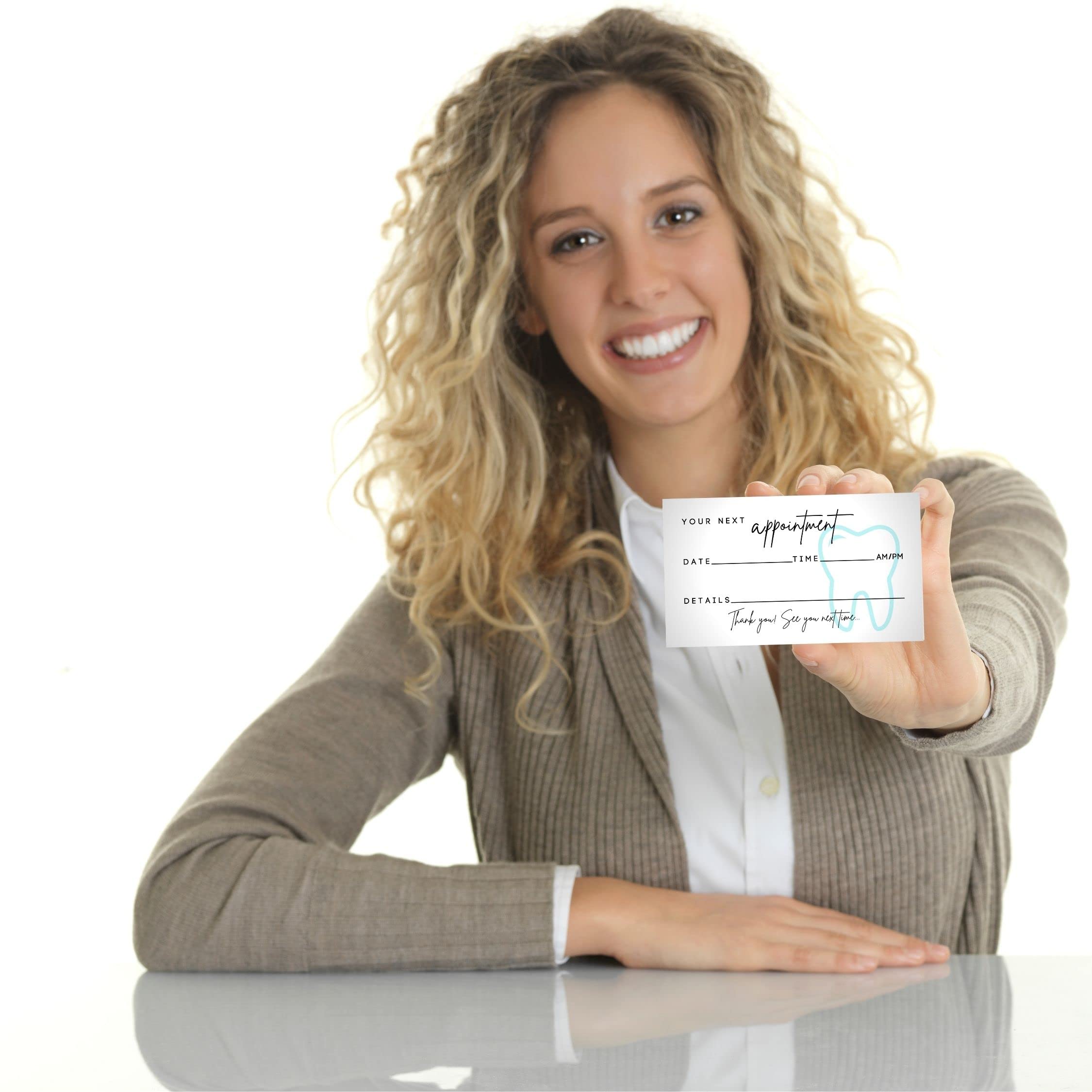 50 Pack Dental Appointment Reminder Cards | 2x3.5