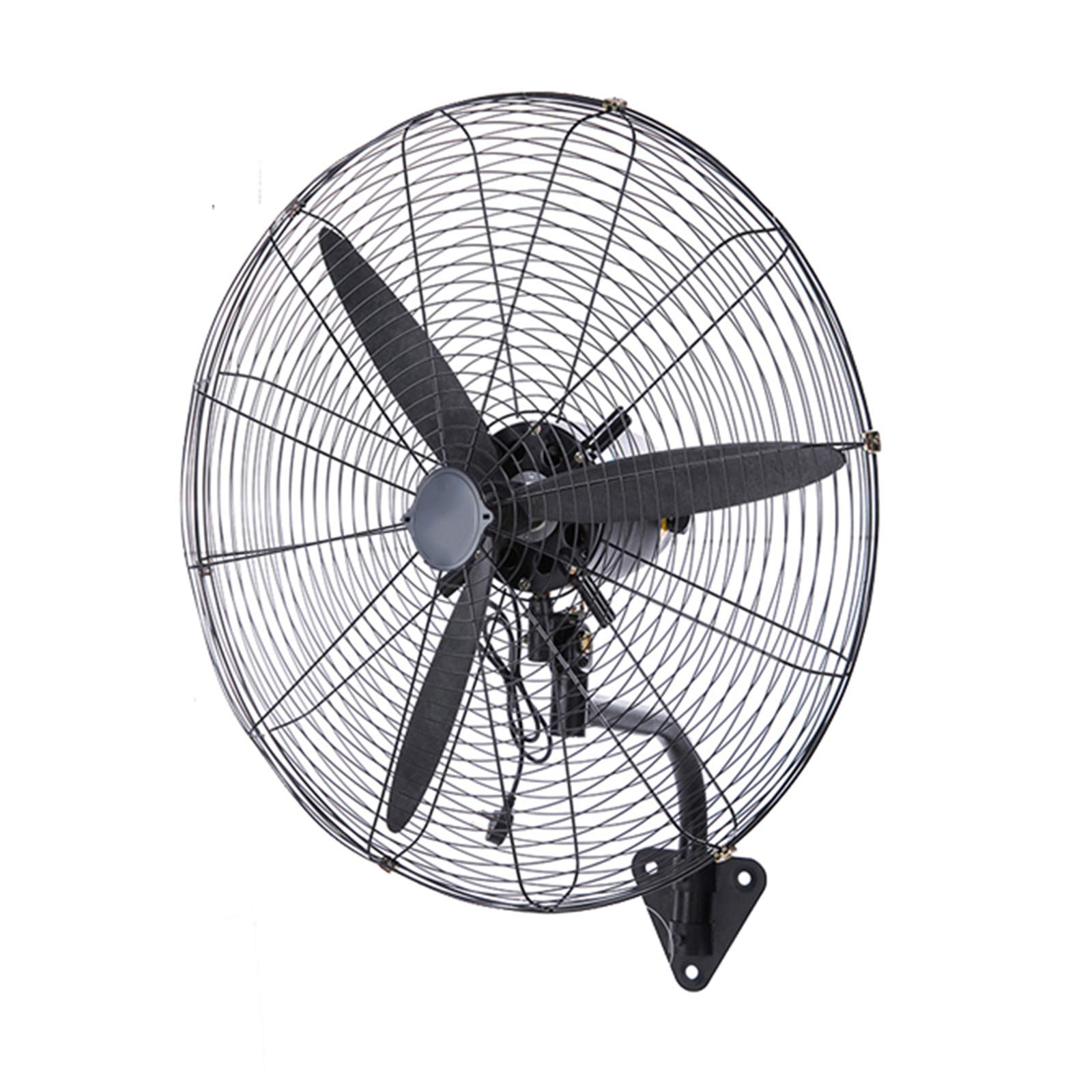 NBSY Heavy Duty Industrial Wall Mount Fan - High Velocity Warehouse Fan with Swing Head & Extended Cord for Patio, Garage, Workshop - Space Saving Wall-Mounted Design for Commercial & Home Use