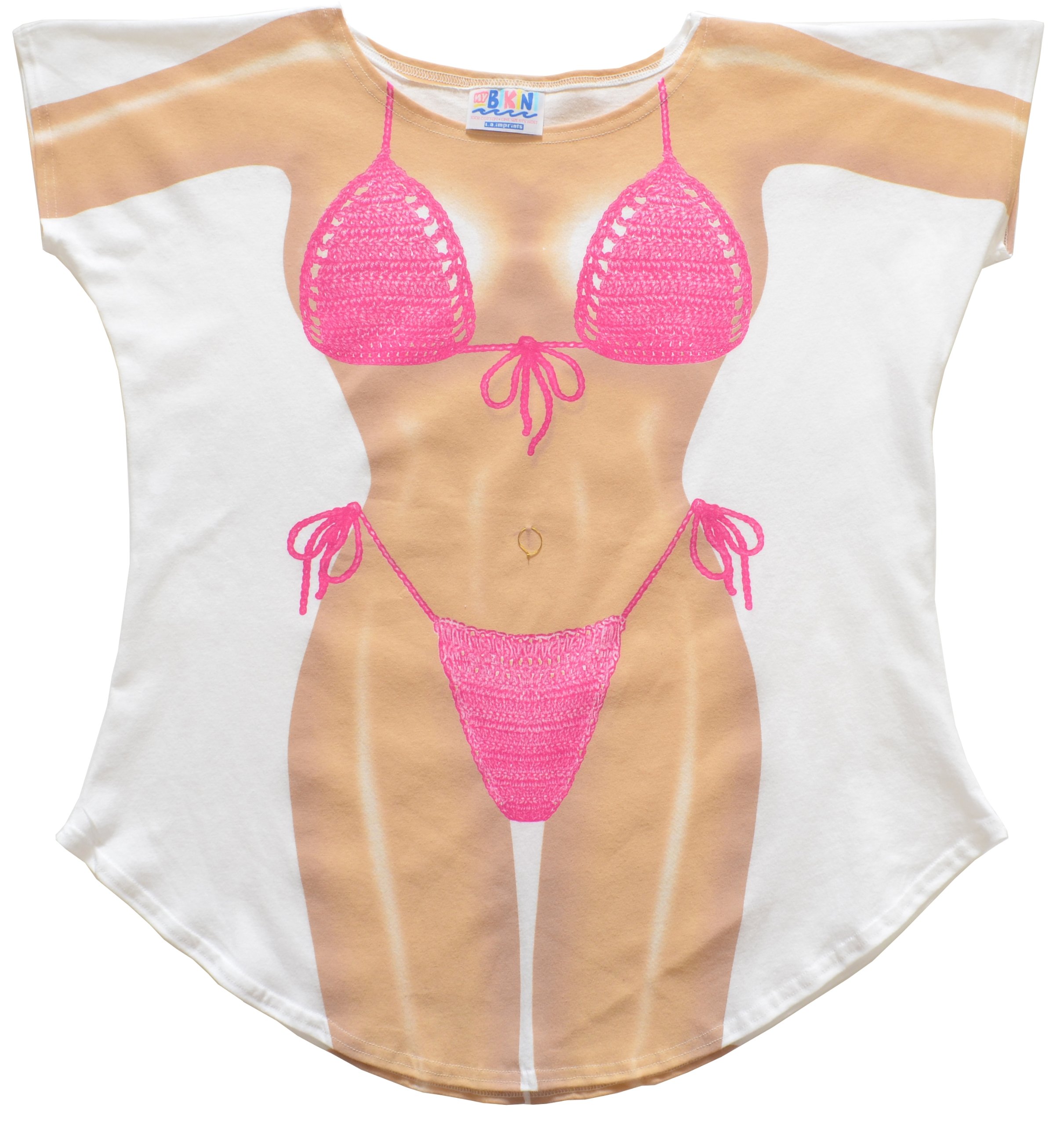 Funny Bikini Print Beach Cover-Up Dress for Women & Men - Pool Party Essential