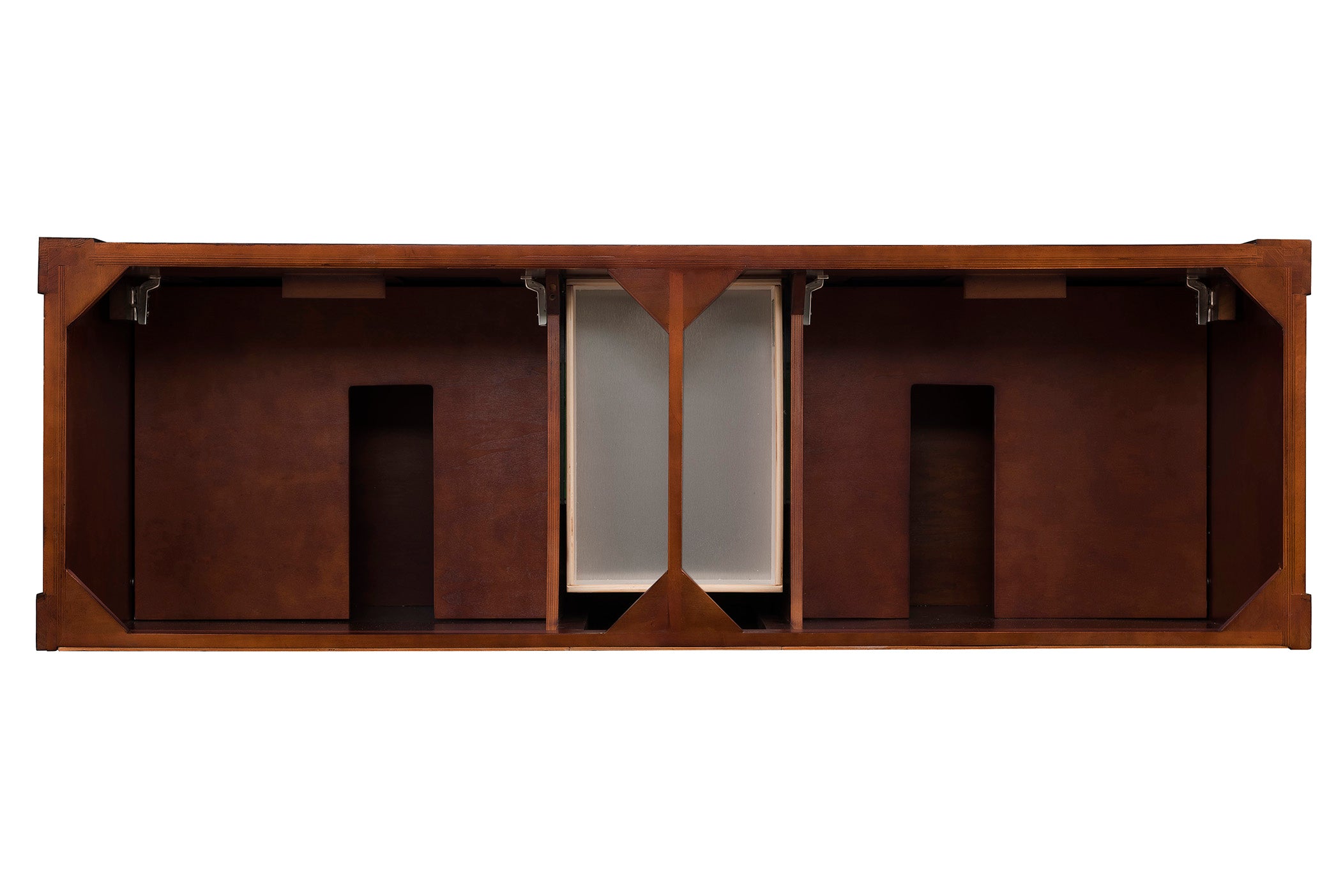 Brookfield 72-Inch Warm Cherry Double Vanity Bathroom Sink with Mirror - Perfect for Master Bathroom & Modern Home Decor
