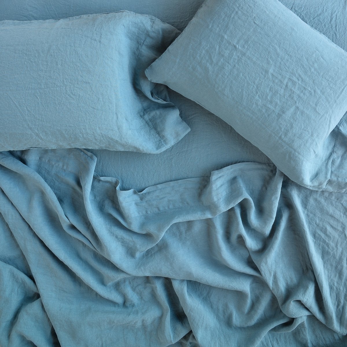 Premium 100% Organic Linen Flat Sheet - Queen Size, Breathable & Soft Bedding for Comfortable Sleep - Perfect for Home, Hotel, and Airbnb Use