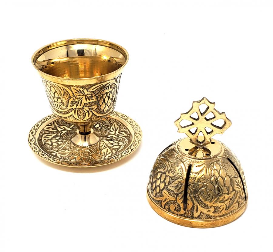 Handmade Carved Brass Incense Stick Holder & Cone Burner - Elegant Home Decor for Meditation, Yoga, and Aromatherapy