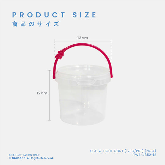 SEAL & TIGHT CONT (12PC/PKT) NO.4 (TW7 4852 12) - Airtight Food Storage Containers for Kitchen Organization, Meal Prep & Leftovers