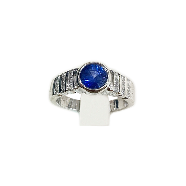 14K White Gold Sapphire Ring for Women - Elegant Blue Sapphire Engagement & Wedding Band - Perfect for Proposals, Anniversaries, and Special Occasions