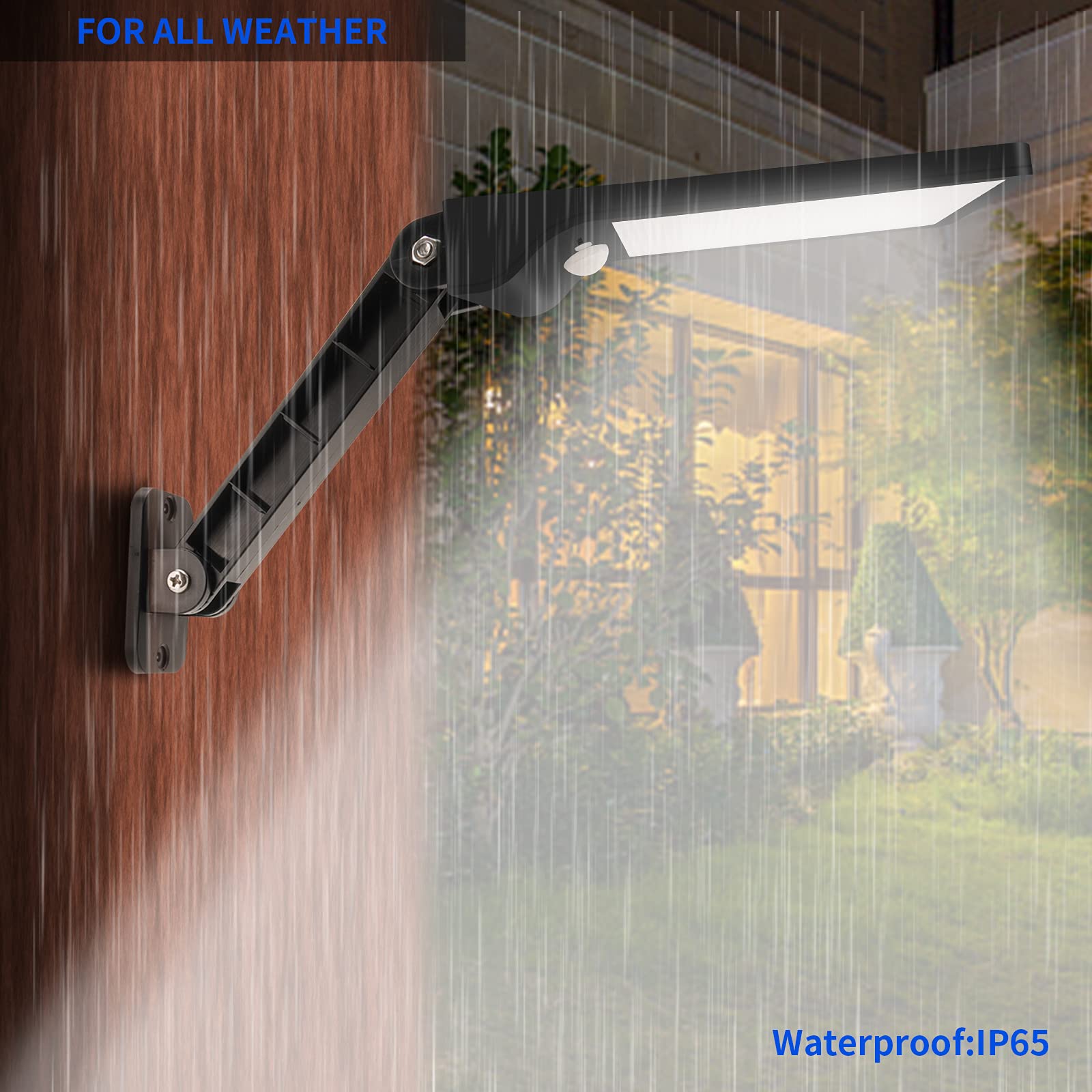 Aqonsie 56LED Solar Security Lights Outdoor with Remote Control - 180° Adjustable Angle, Motion Sensor & 3 Lighting Modes - Waterproof Solar Powered Wall Lights for Backyard, Garden, Pathway, Deck, Garage, and Home Exterior Security Lighting