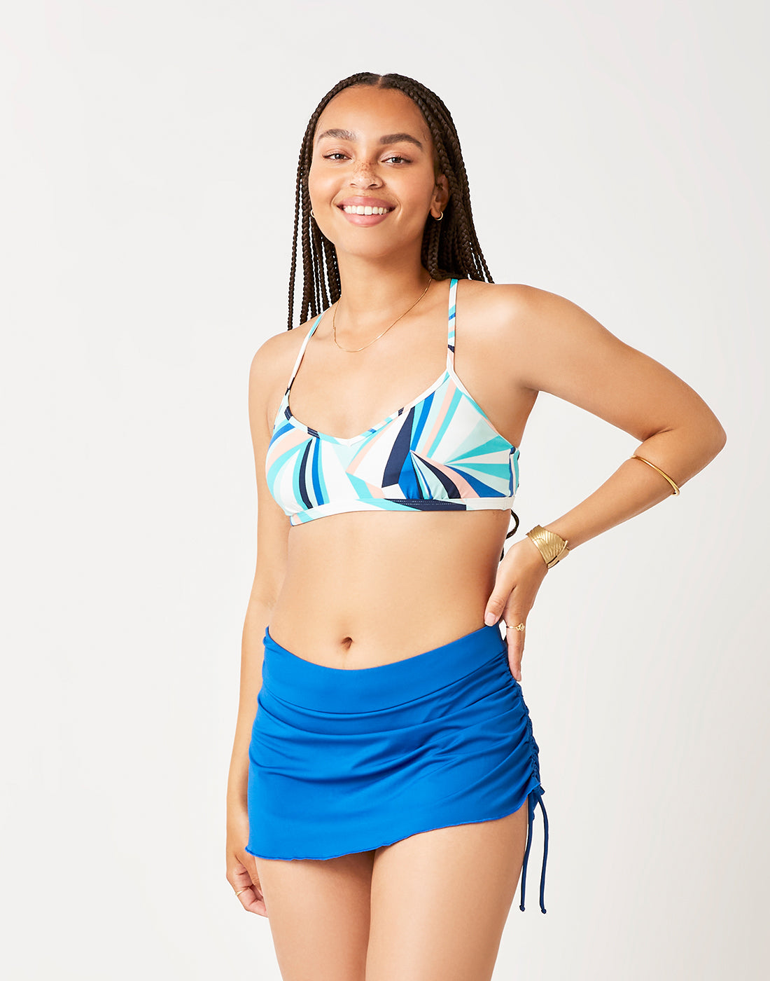 Hoku Swim Skirt - Royal Blue High Waist Swimwear with Built-in Shorts | Perfect for Beach, Pool & Water Sports | FINAL SALE