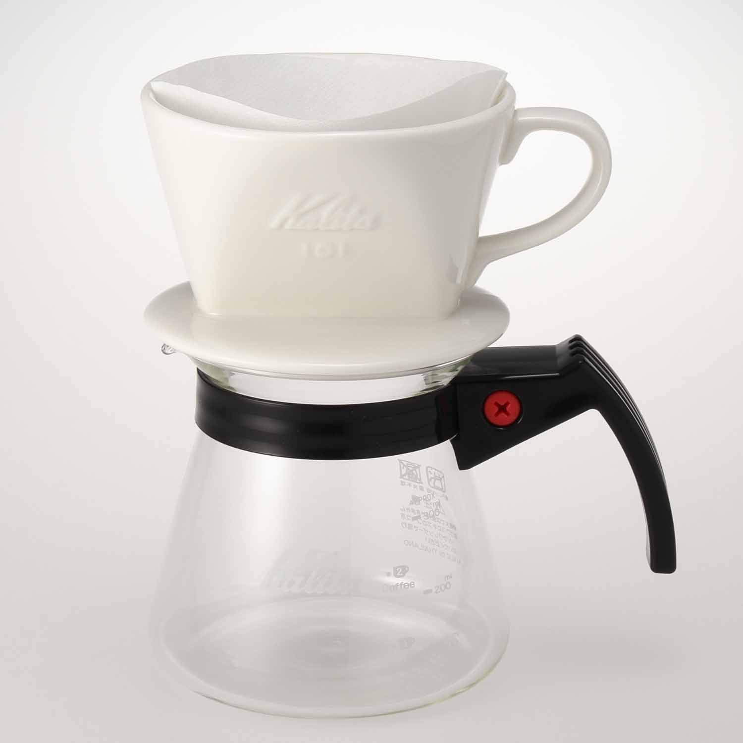 Kalita 300cc Glass Coffee & Tea Server - Microwave Safe - Perfect for Pour-Over Brewing & Iced Tea Serving