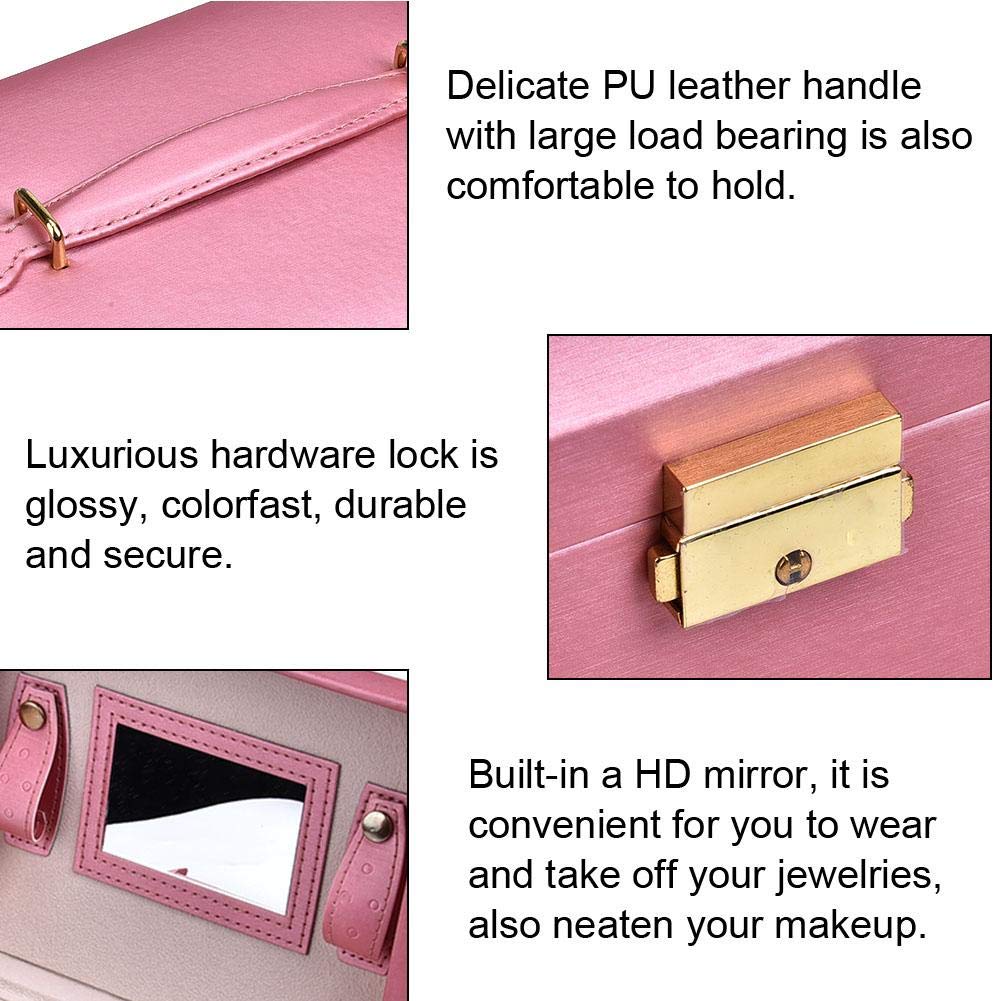 Premium PU Leather Jewelry Storage Box - Watch, Earring, Ring & Necklace Organizer Case | Perfect for Travel, Home & Gift Giving