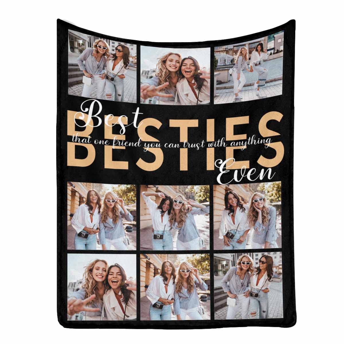 MyPupSocks Custom Best Friend Gifts - 30x40 Soft Throw Blanket for Women & Girls | Long Distance Friendship, Sister Gift Idea | Perfect for Couch, Bed, Movie Nights & Gifting