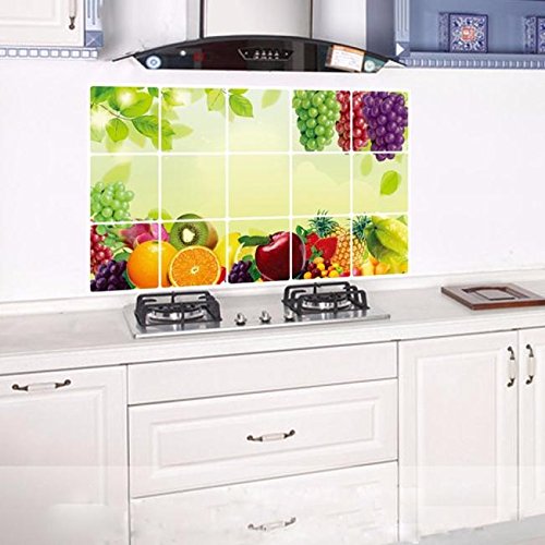 Removable Wall Stickers for Kitchen Decor - Oilproof Black Rose Decals, Multicolor Home Decorations & Wall Art | Perfect for Bedroom, Living Room, and Office Decoration