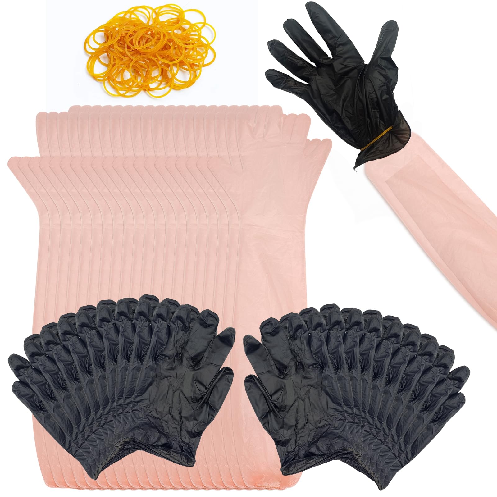 Premium Hunting Field Dressing Kit - Deer Cleaning Gloves with Disposable PVC (Long & Short) - Complete Gutting & Butchering Tools for Outdoor Hunting | Ideal for Field Dressing, Game Processing & Camping Trips