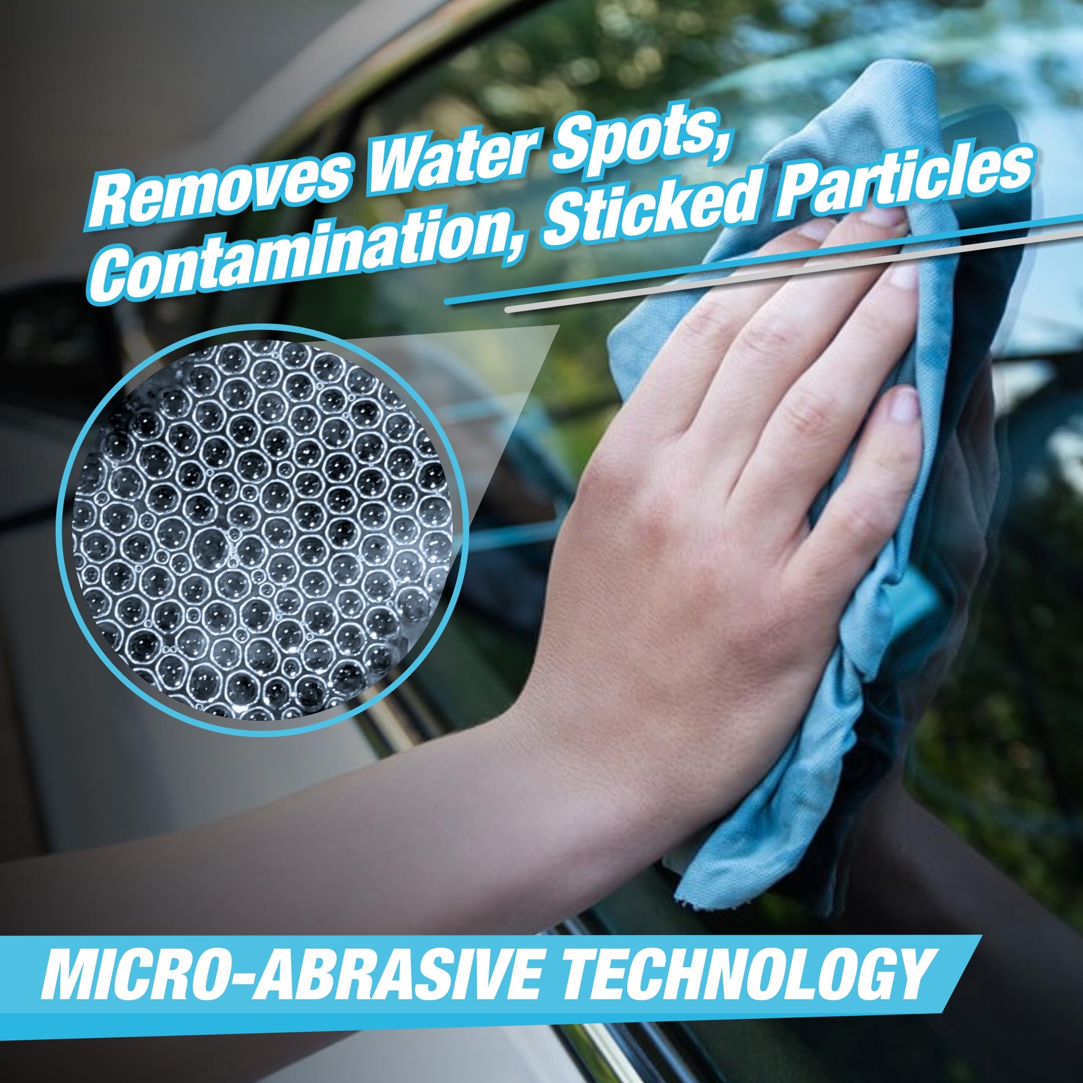 Wavex Glass Polish & Hard Water Stain Remover 350ml - Professional Car Windshield Polish for Cars, Windows & Mirrors | Restores Optical Clarity, Removes Scratches & Water Spots | Perfect for Auto Detailing, Home Glass Cleaning & Shower Door Maintenance
