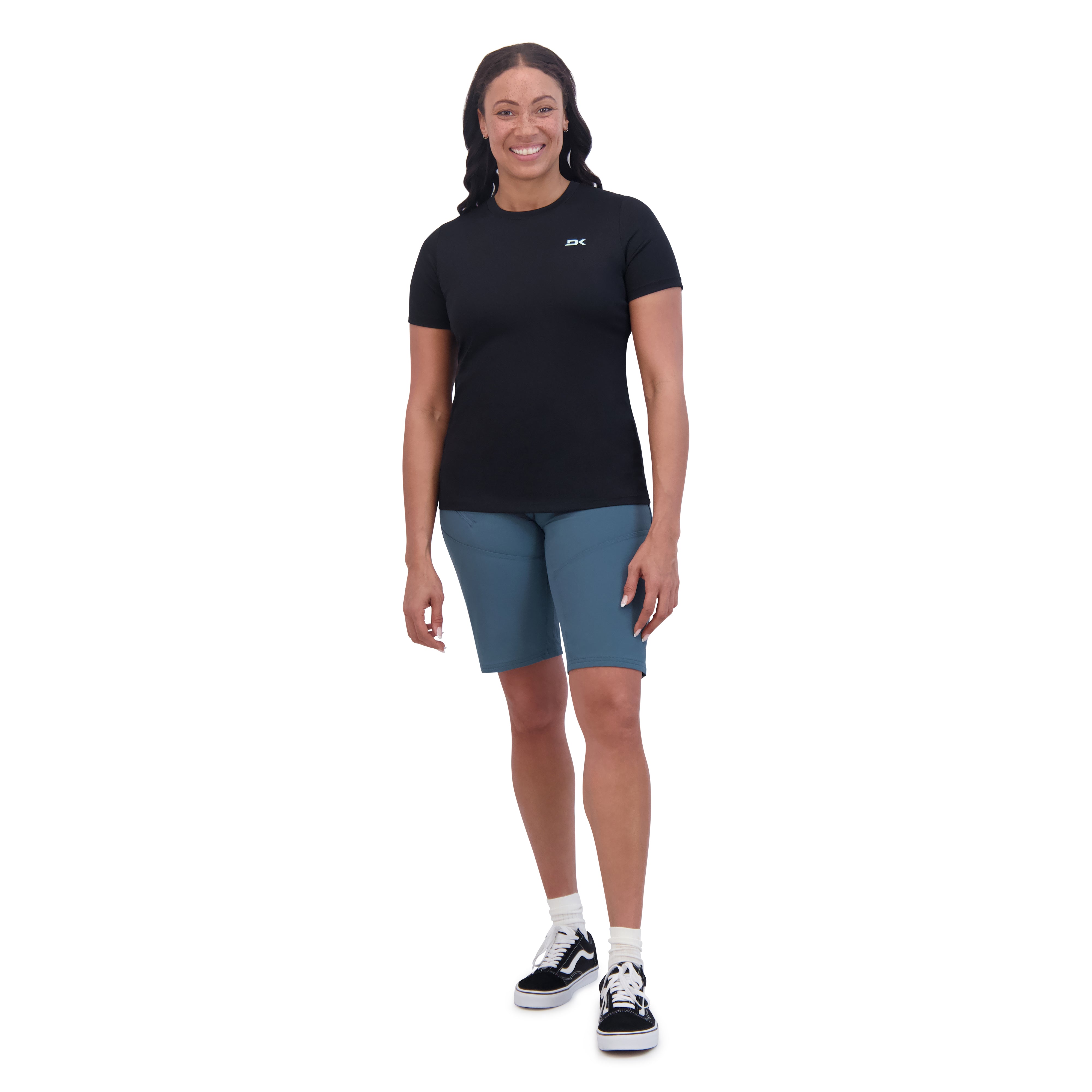 Thrillium Women's Short Sleeve Club Jersey - Breathable Athletic Top for Cycling, Running & Gym Workouts - Black