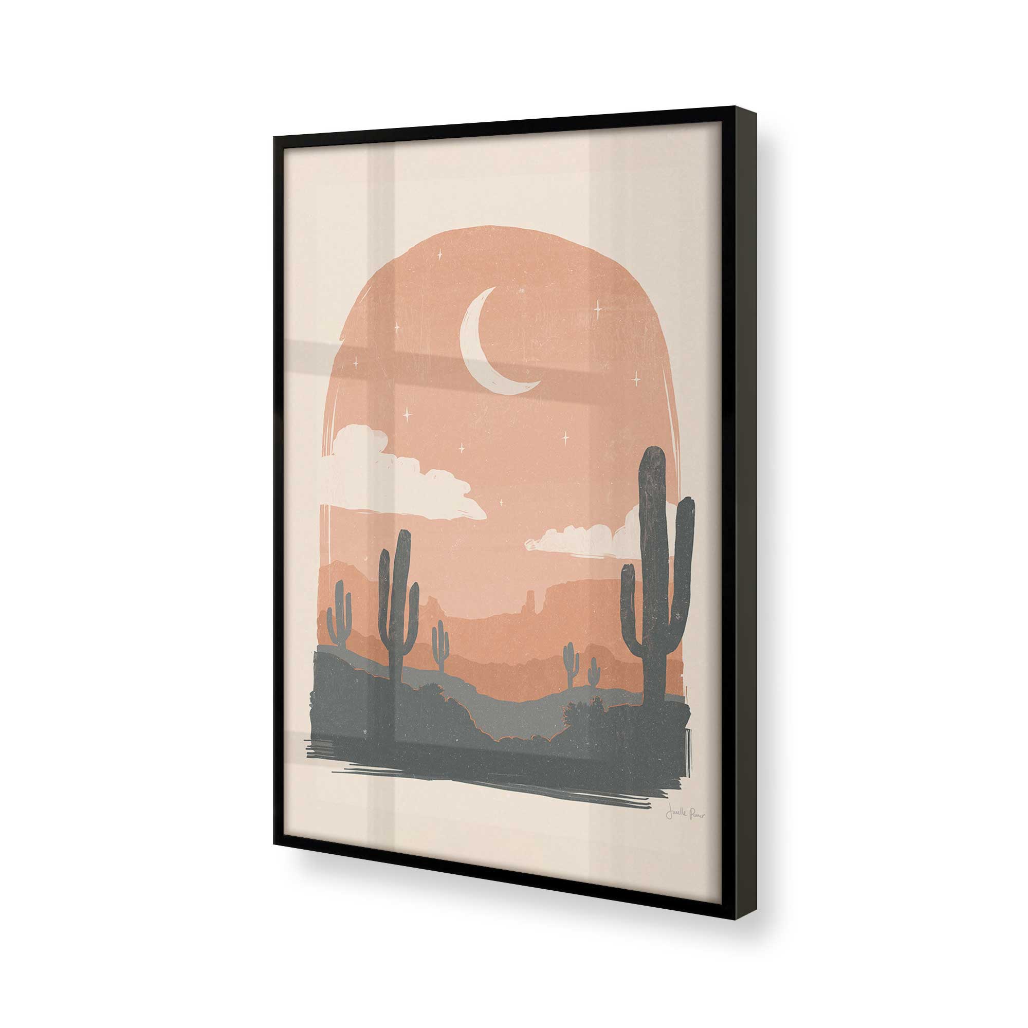 Desert Moon Serenade Wall Art Print - Southwest Home Decor for Living Room, Bedroom & Office