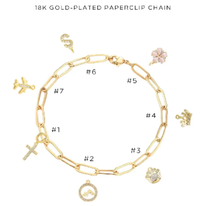 Elegant Charm Bracelet with Assorted Charms - Perfect for Gifts, Parties & Everyday Wear | $54.00